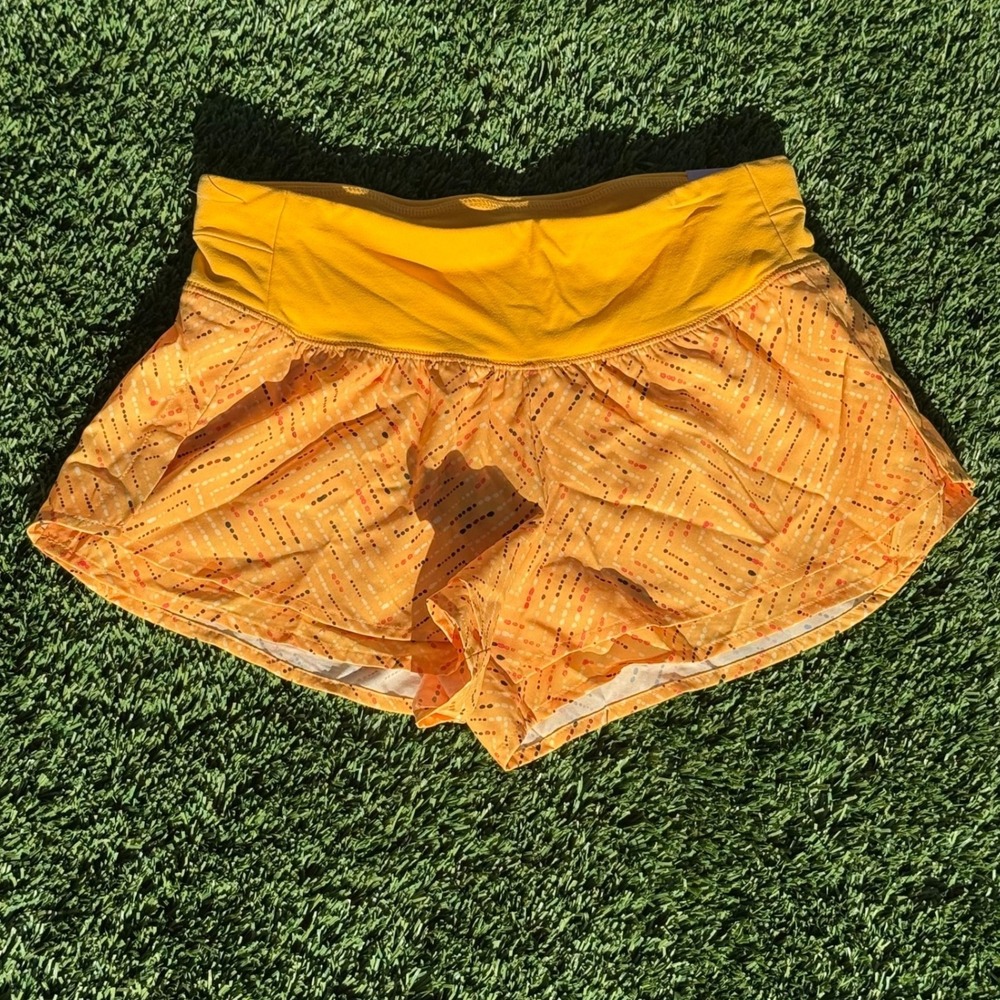 NWT Calia Womens 3 Inch Inseam Kick It Up Performance Shorts Orange‎ Pattern